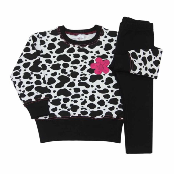 Σετ ασπρόμαυρο φόρμες με στάμπα μαργαρίτα