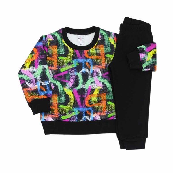 Πολύχρωμο σετ φόρμας πάνω κάτω unisex